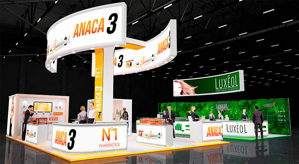 Stand d'exposition Nutravalia Anaca3 et Luxéol